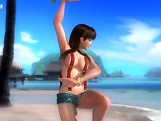 Dead or alive 5 sexy girls winning animation in tight bikini thong 3D ass !