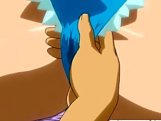 Busty Japanese hentai maid caught and brutally groupfucked by bandits